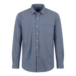 Johnnie-O Mens Prep-Formance Plaid Button Down Shirt Blue Large L Long Sleeve